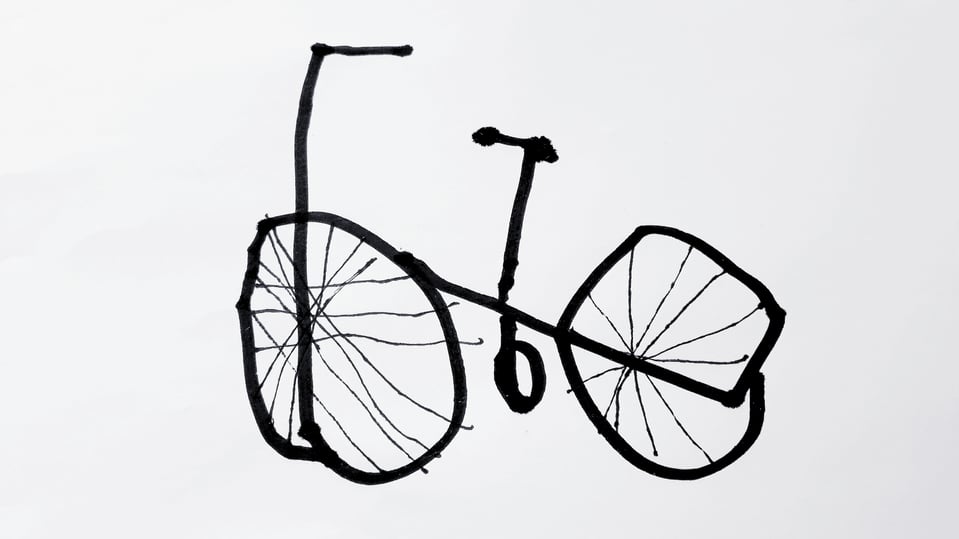 Zeichnung eines Fahrrades eines Teilnehmers